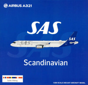 Airbus A321 SAS Scandinavian "Sulke Viking" OY-KBH JC Wings XX2426 1:200