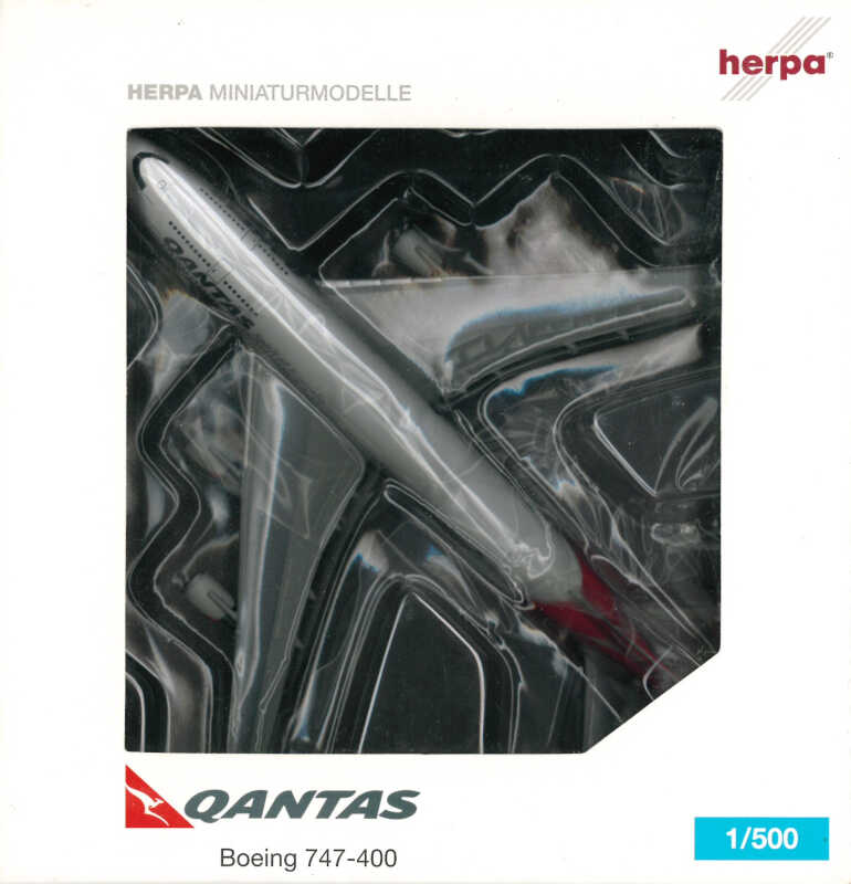 Boeing 747-400 Qantas VH-OEB Herpa 506830 1:500