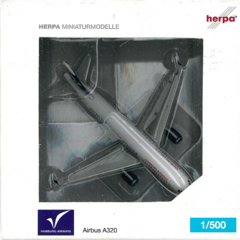 Airbus A320 Hamburg Airways D-AHHC Herpa 518932 1:500