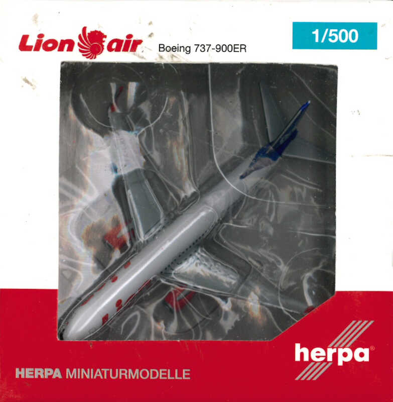 Boeing 737-900ER Lion Air "60th Boeing 737-900ER" PK-LJO Herpa 527910 1:500