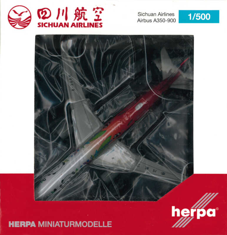 Airbus A350-900 Sichuan Airlines "Panda Route" B-306N Herpa 534499 1:500