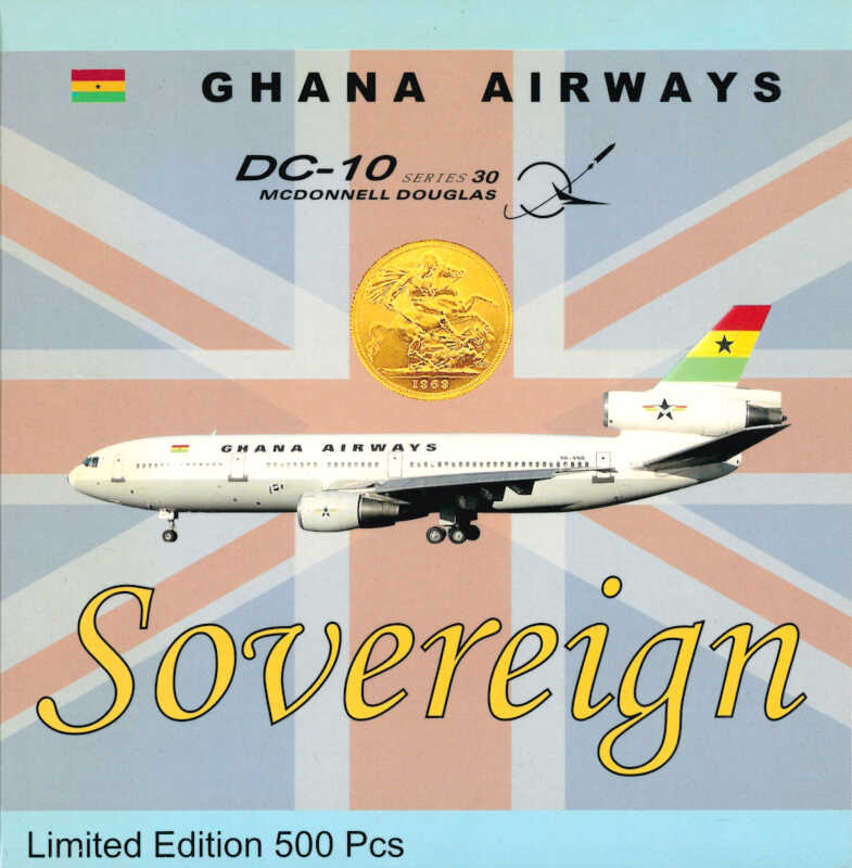McDonnell Douglas DC-10-30 Ghana Airways 9G-ANB Sovereign SOV003 1:400