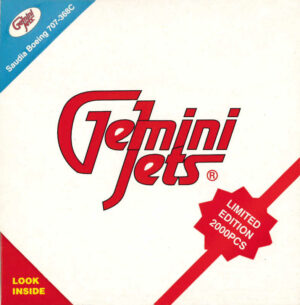 Boeing 707-320C Saudia HZ-ACG "Exclusive for Aviation Center HK" Gemini Jets GJSVA028 1:400