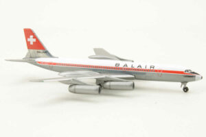 Alternative view of Convair CV-990 Balair "Coronado" HB-ICH Herpa 535175 1:500