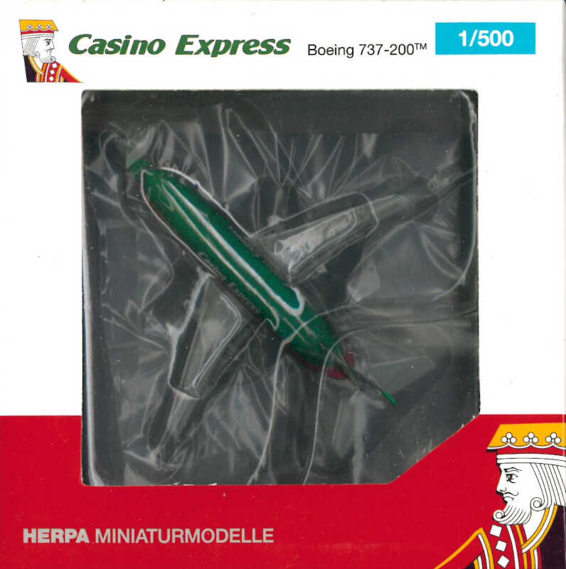 Boeing 737-200 Casino Express "King of Diamonds" N456TM Herpa 535694 1:500