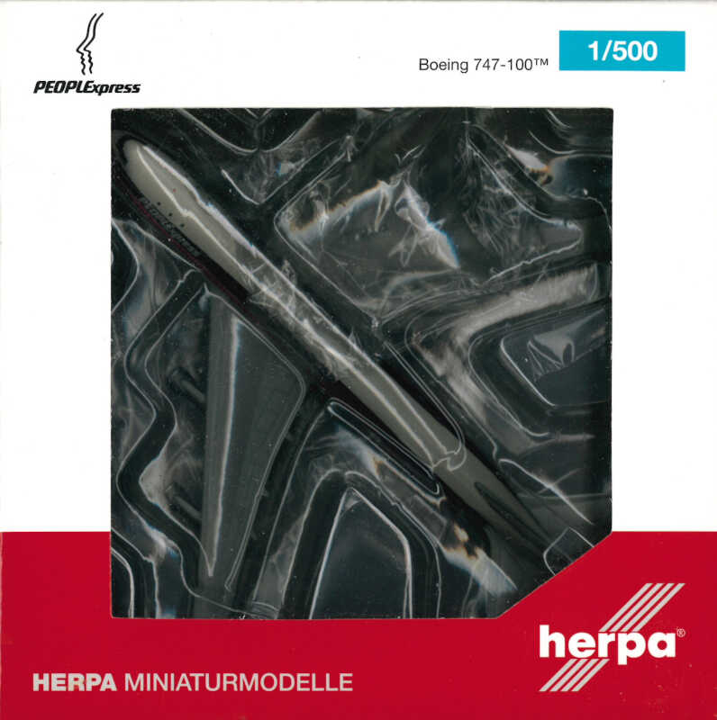 Boeing 747-100 People Express N603PE Herpa 536813 1:500