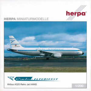 Airbus A320 Condor Retro Jet HANS D-AICA Herpa 555012 1:200