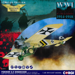 Fokker E.II Eindecker 69/15 flown by Kurt von Crailsheim, FFA 53, Monthois, France, October 1915 Corgi AA28701 1:48