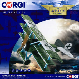 Fokker DR.I Triplane 213/17 "K", Lt Friedrich "Fritz" Kempf, Jasta 2 "Boelcke", Cambrai, France, May 1917 Corgi AA38306 1:48