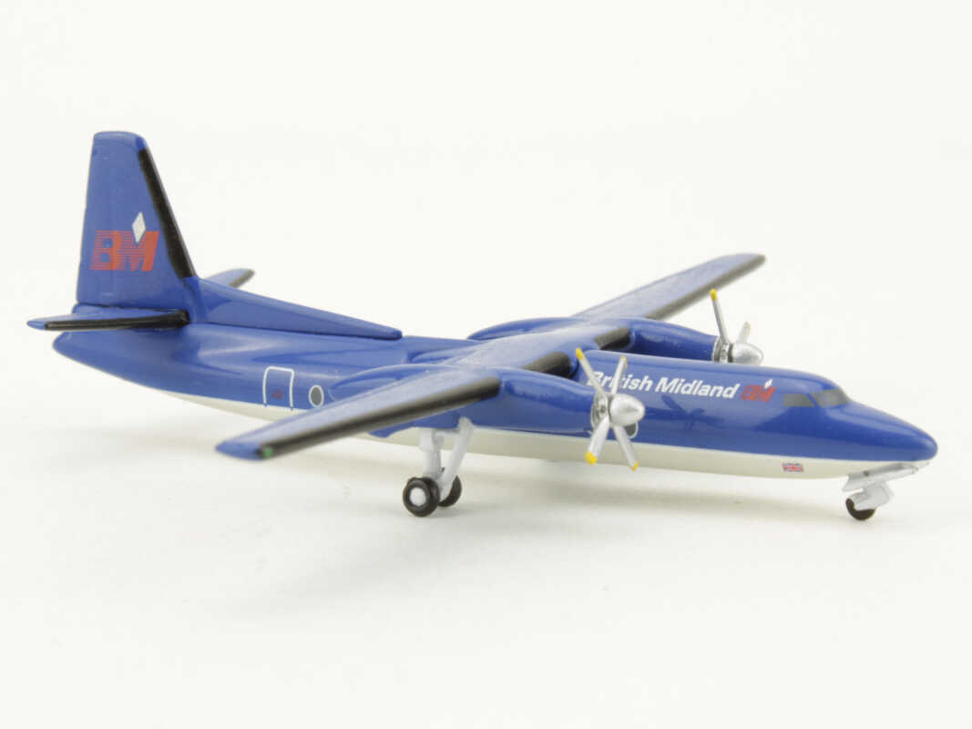 Set 3pcs Boeing 707-320 G-BFLD / Douglas DC-3 G-ANTD / Fokker F-27 G-BMAW British Midland Aeroclassics ACBMASET1 1:400 – Bild 4