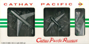 Set 2 pcs Convair CV-880 VR-HGG / Douglas C-47 VR-HDB Cathay Pacific Aeroclassics PLCXA005 1:400