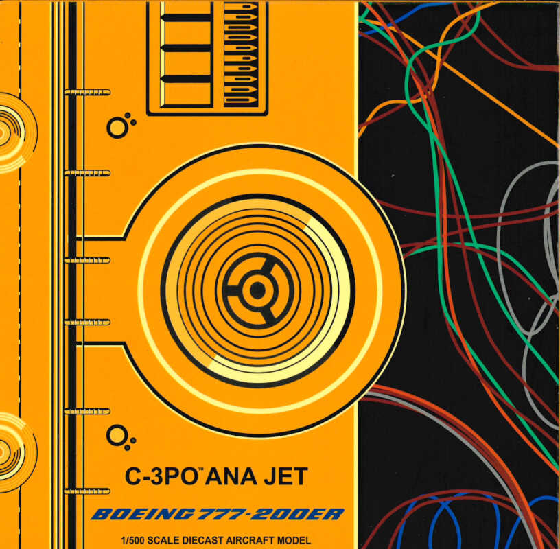 Boeing 777-200ER ANA All Nippon Airways "Star Wars C-3PO" JA743A JC Wings PX5007 1:500