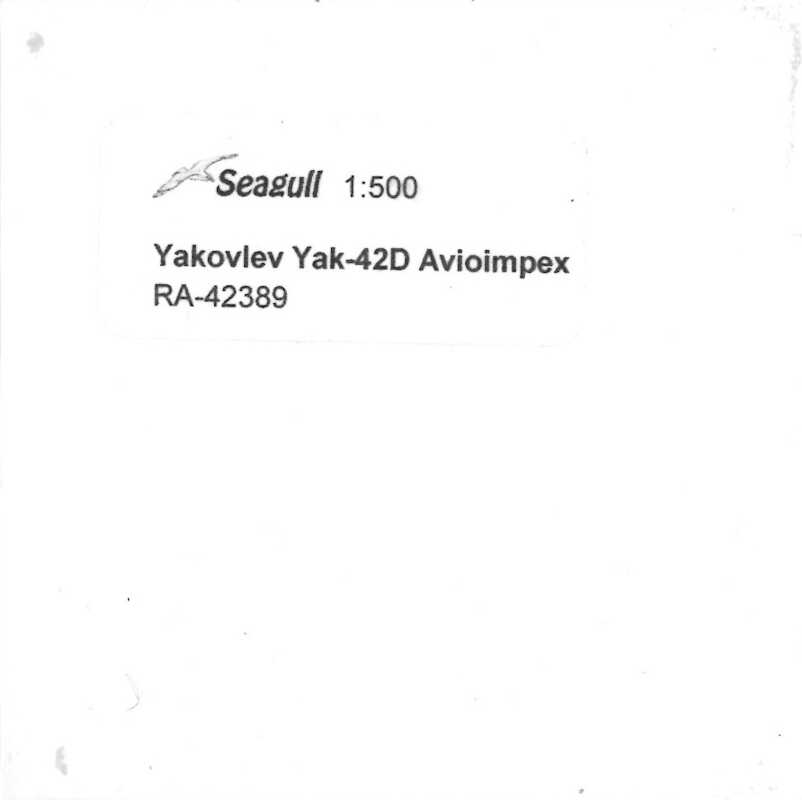 Yakovlev Yak-42D Avioimpex RA-42389 Seagull S009 1:500