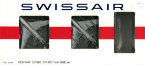Set 2pcs Convair CV-880 HB-ICL / CV-990 HB-ICA Swissair Aeroclassics 1:400