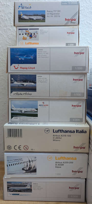 *2.Wahl* Paket 13 Stück Modelle Herpa / Star Jets 1:200 *2nd choice* – Bild 2
