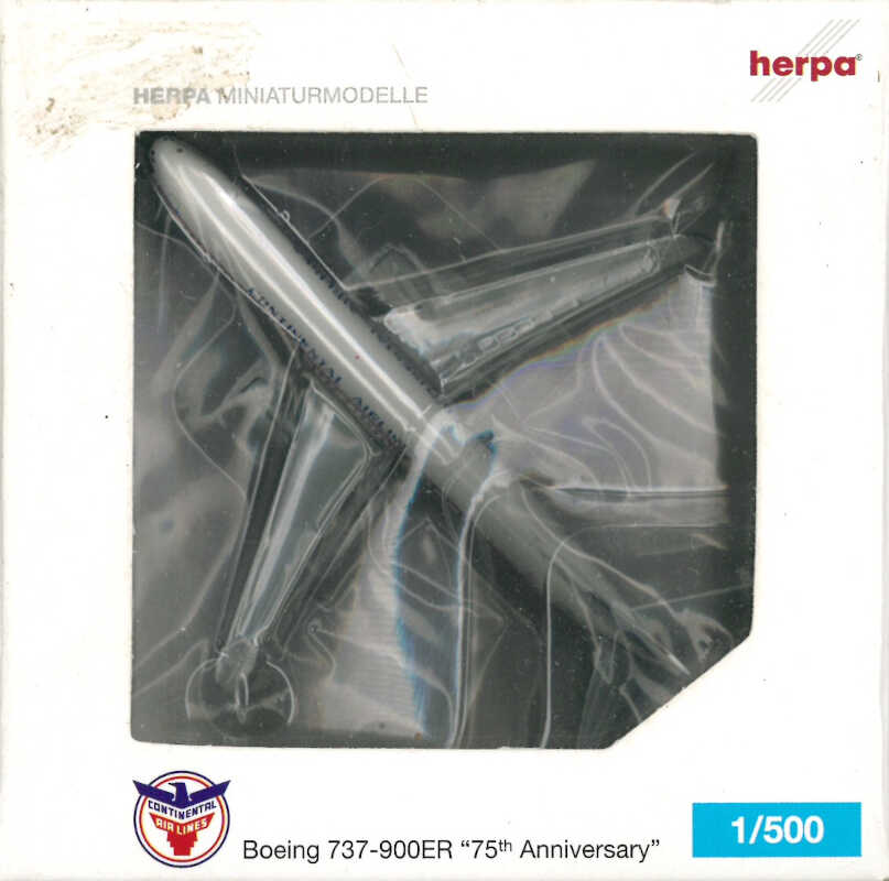 Boeing 737-900ER Continental Airlines "75th Anniversary" N75436 Herpa 507264 1:500