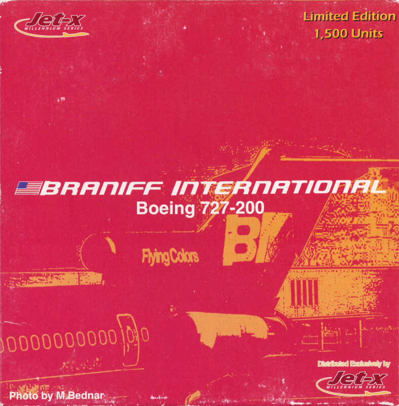 Boeing 727-200 Braniff International N409BN Jet-X JX029 1:400