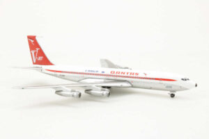 Alternative view of Boeing 707-320C Qantas "V-Jet" N7099 Aeroclassics 1:400