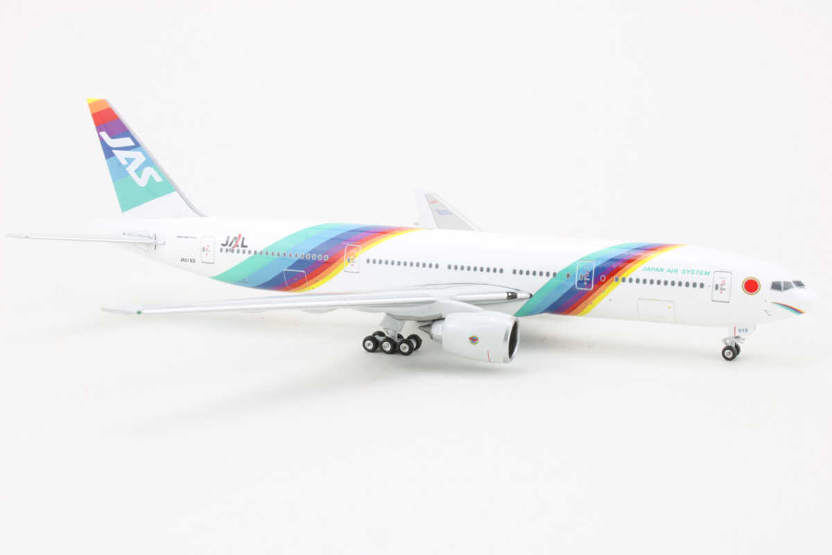 Boeing 777-200 JAS Japan Air System "Rainbow" JA010D Phoenix 10235 1:400 - Image 2