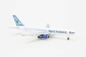 Alternative view of Boeing 757-200 "Ed Force One" Iron Maiden World Tour 08 G-OJIB Herpa 535250 1:500