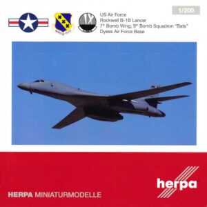 Rockwell B-1B Lancer 9th Bomb Sqn. "Bats", Dyess Air Force Base, Reg. 85-0073 Herpa 557924 1:200