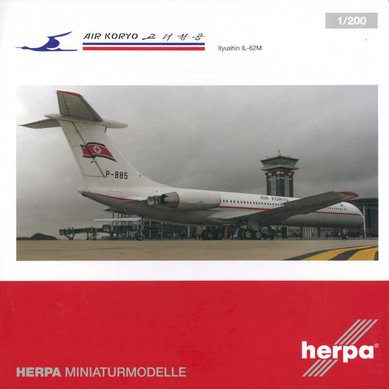 Ilyushin IL-62M Air Koryo P-885 Herpa 571128 1:200
