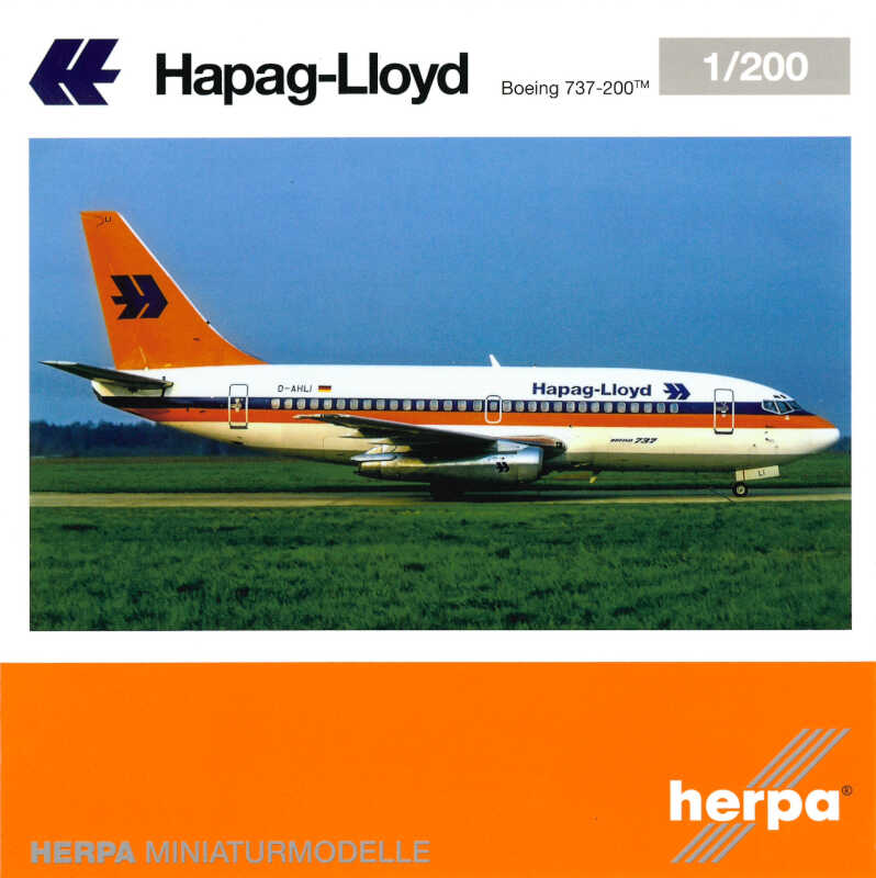 Boeing 737-200 Hapag-Lloyd D-AHLI Herpa 572132 1:200