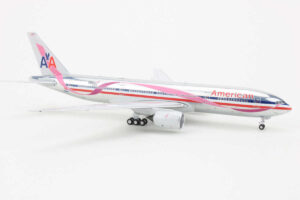 Alternative view of Boeing 777-200ER American Airlines "Pink Ribbon" N759AN NG Models 72049 1:400