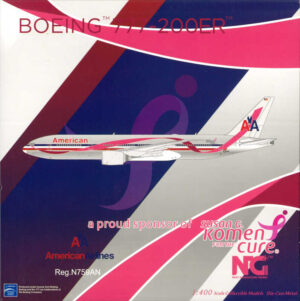 Boeing 777-200ER American Airlines "Pink Ribbon" N759AN NG Models 72049 1:400