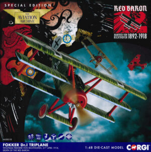 Fokker DR.1 Wolfram Freiherr von Richthofen, April 1918, Death of the Red Baron Corgi AA38310 1:48