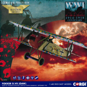 Fokker D.VII Wilhelm Scheutzel, Jasta 65, "Seven Swabians", September 1918 Corgi AA38906 1:48