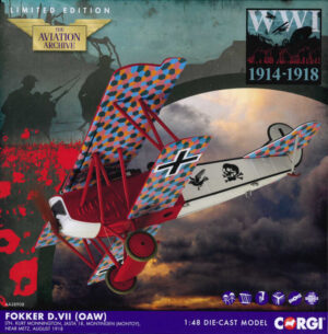 Fokker D.VII Ltn, Kurt Monnington, Jasta 18 Corgi AA38908 1:48