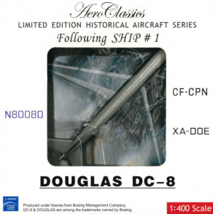 Douglas DC-8-50 Lufthansa N8008D "Ship 1 Historical Series" Aeroclassics AC19241 1:400