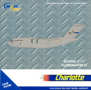 Boeing C-17 Globemaster III United States Air Force "Charlotte AFB" Gemini Jets GMUSA085 1:400