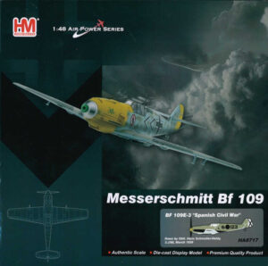 Messerschmitt BF109E-3 "Spanish Civil War" Oblt. Hans Schmoller-Haldy, 3.J./88, March 1939 Hobbymaster HA8717 1:48