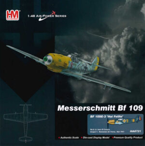 Messerschmitt BF109E-3 "Hai Fetito" Lt. Joan Di Cesare, Grupul 7, Romanian Air Force, 1941 Hobbymaster HA8721 1:48