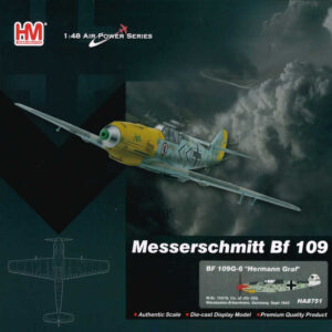 Messerschmitt BF109G-6 "Hermann Graf" JGr 550, Wiesbaden-Erbenheim, Sept 1943 Hobbymaster HA8751 1:48