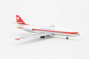 Alternative view of Sud Aviation Caravelle III Swissair HB-ICS Aeroclassics 1:400