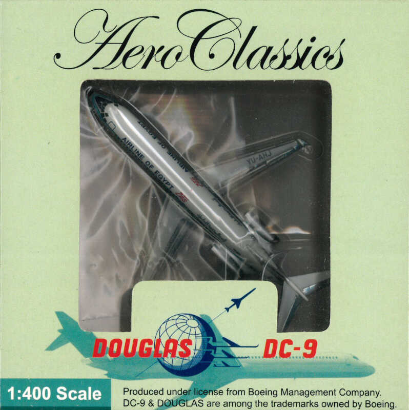 Douglas DC-9-30 ZAS Airline Of Egypt YU-AHJ "Exclusive for Scale Hangar Club" Aeroclassics HC-017 1:400