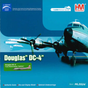 Douglas DC-4 TWA Trans World Airlines N45341 Hobbymaster HL2024 1:200