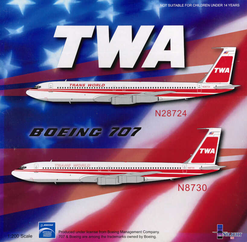 Boeing 707-320B TWA Trans World Airlines N28724 Inflight200 IF7070611A 1:200