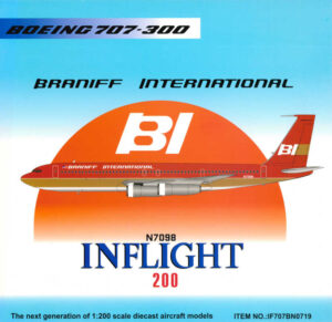 Boeing 707-300 Braniff International N7098 Inflight200 IF707BN0719 1:200