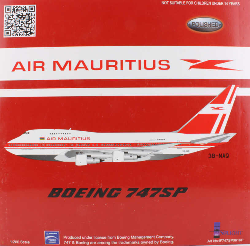Boeing 747SP Air Mauritius 3B-NAQ Inflight200 IF747SP0616P 1:200
