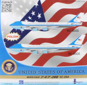 Boeing 747-200 VC-25A United States of America "Air Force One" 92-9000 Inflight200 IFUSAF02P 1:200
