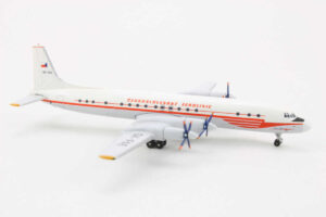 Alternative view of Ilyushin IL-18 Czechoslovak Airlines OK-PAE Aeroclassics 1:400