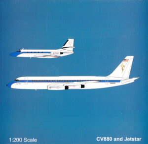 Set 2pcs Convair CV-880 N880EP / Lockheed L-1329 N777EP Elvis Presley Private Inflight200 TK01-TK02 1:200