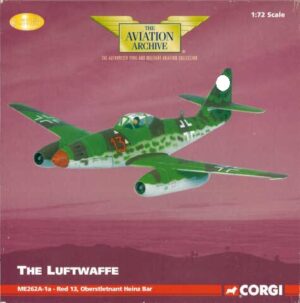 Messerschmitt ME262A-1A Red13, Heinz Bär, Kommandeur III./EJG 2, Lechfeld, 1945 Corgi AA35703 1:48